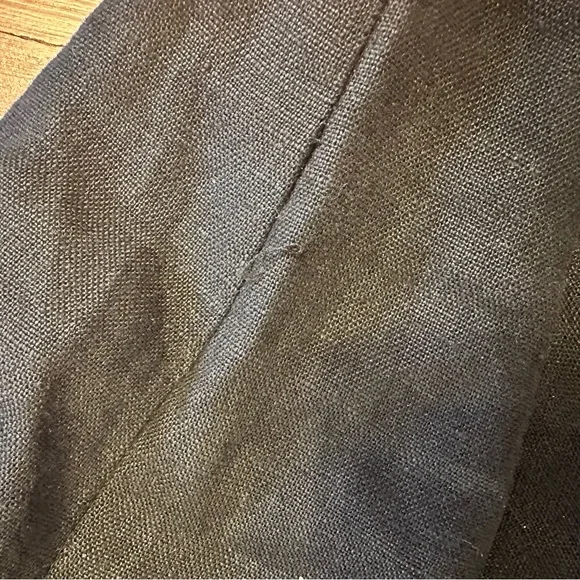 Posse Tia tailored linen flared pants black medium elastic back waist - Picture 7 of 11